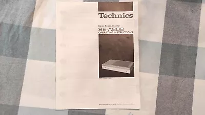 Kaufen Technics SE-A808 Power Amplifier Operating Instructions Original • 15€