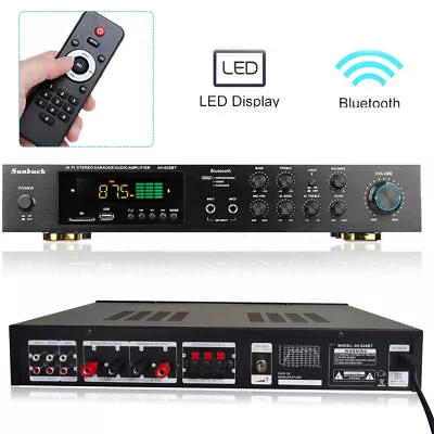 Kaufen HiFi Verstärker,5 Kanal Digital FM USB Stereo Amplifier Bluetooth Vollverstärker • 78€