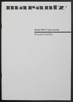Kaufen Original MARANTZ PM-17 Amplifier Bedienungsanleitung/User Guide • 24.50€
