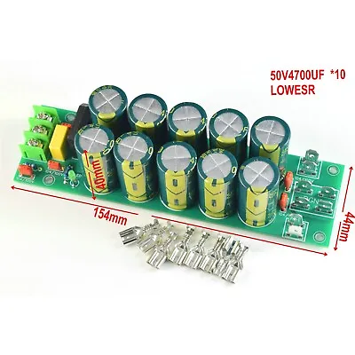 Kaufen 1pc HIFI AMP 50V 4700UF*10 Verstärker-Gleichrichter-Netzteil-Board Power Array • 25.82€
