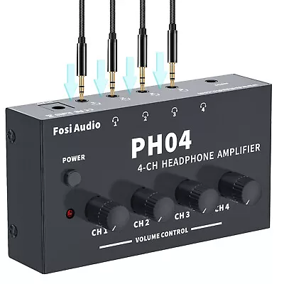 Kaufen Fosi Audio PH04 4 Kanal Kopfhörerverstärker Stereo Audio Verstärker Tragbarer • 24.99€