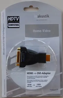 Kaufen Inakustik Exzellenz HDMI DVI Adapter DVI (w) HDMI (m)  Vergoldet / 0083241 • 34.90€