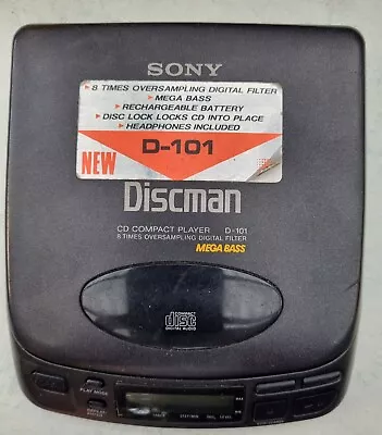 Kaufen D-101 SONY Discman Tragbarer CD-Player Vintage Defekt • 5€