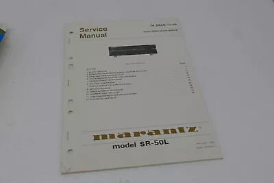 Kaufen MARANTZ SR-50L Receiver + SERVICE Anleitung Instruction Manual + ORIGINAL! • 9.99€