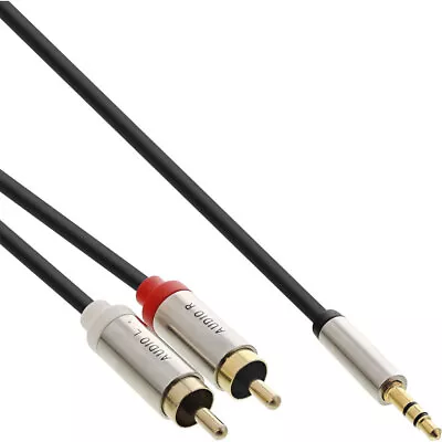 Kaufen InLine Slim Audio Kabel Klinke 3,5mm ST An 2x Chinch ST, 3m • 6.71€