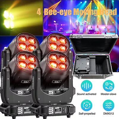 Kaufen 240W LED Zoom Moving Head RGBW Spot Strahl Bühnenlicht DMX DJ Party & Flightcase • 340.33€