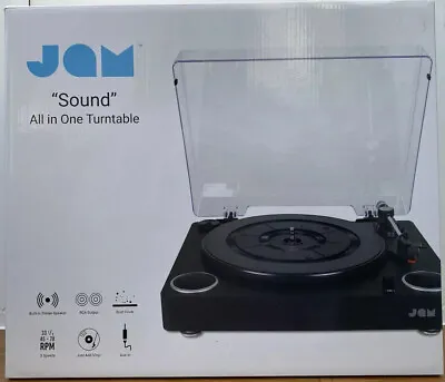 Kaufen Jam Sound All In One Plattenspieler Vinyl Schallplattenspieler + Eingebaute Stereo Lautsprecher NEU • 69.73€