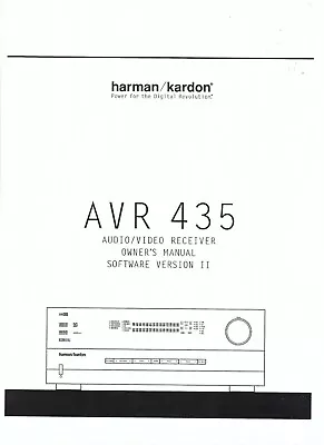 Kaufen Harman Kardon Bedienungsanleitung User Manual Für AVR 445 Englisch  Copy • 14€