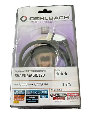 Kaufen Oehlbach Shape Magic 120 High Speed HDMI-Kabel 1,2m Black Winkelstecker 4K NEU • 25€