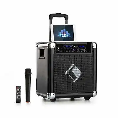 Kaufen Mobile DJ PA Karaokeanlage Lautsprecher Akku Box Mikrofon USB SD Bluetooth AUX • 124.99€