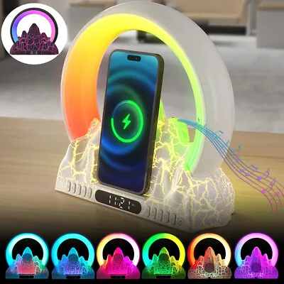 Kaufen Bluetooth Lautsprecher RGB Subwoofer Musikbox Party LED Wecker Radio Ladegerät • 34.19€