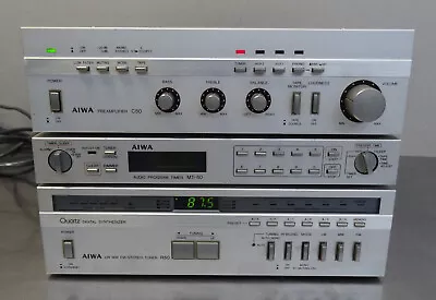 Kaufen 3 Teile AIWA Radio Tuner R50 + Pre-Amplifier C50 + Timer MT50 • 250€