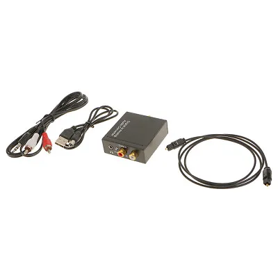 Kaufen Digital Optisch Koaxial Zu Analog Cinch Audio Konverter Adapter Mit Tos Kabel • 11.96€