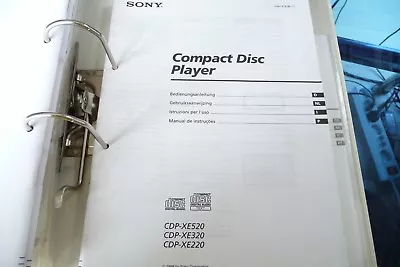 Kaufen Bedienungsanleitung/Instructions Für Sony CDP-XE520/CDP-XE320/CDP-XE220,ORIGINAL • 10€