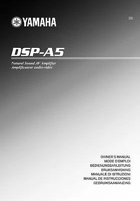 Kaufen Bedienungsanleitung-Operating Instructions Für Yamaha DSP-A5  • 15€