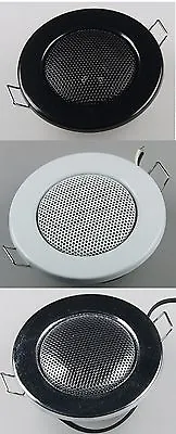 Kaufen Lautsprecher Decken-Einbaulautsprecher Mini Halogen-Look Ø 8cm, 3 Farben Auswahl • 5.10€
