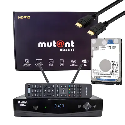 Kaufen Mutant HD66 SE UHD 2160p E2 Linux Receiver Mit 1x DVB-S2 1x DVB-C/T2, PVR + 1TB • 194.90€