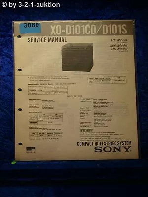 Kaufen Sony Service Manual XO D101CD / D101S Compact Hifi Stereo System (#3060) • 16€
