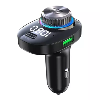 Kaufen FM Transmitter Bluetooth BT 5.0  TF AUX Auto MP3 Player USB-C USB Ladegerät KFZ • 19.98€