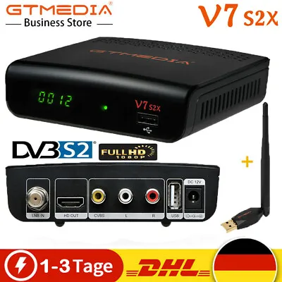 Kaufen GTMEDIA V7S2X HD Sat TV Receiver DVB-S2/S2X USB WLAN HDMI Mit Aufnahmefunktion  • 17.99€