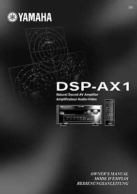 Kaufen Bedienungsanleitung-Operating Instructions Für Yamaha DSP-AX1  • 15€