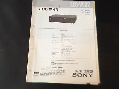 Kaufen Original Service Manual Schaltplan Sony SEQ-V902 • 11.90€