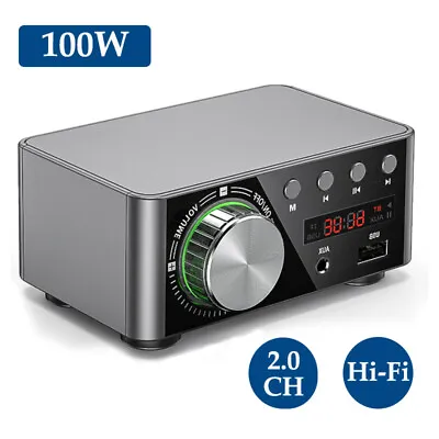 Kaufen HIFI BT5.0 Digitalverstärker Mini Stereo Audio Amp 100W Zweikanal Sound I3Z3 • 32.67€
