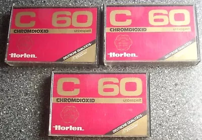 Kaufen 3x Horten CHROMDIOXID Musik Kassetten 60iger Bespielt + Entspr. Beschriftet • 1€