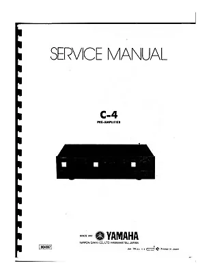 Kaufen Service Manual-Anleitung Für Yamaha C-4  • 13€