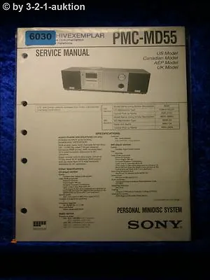 Kaufen Sony Service Manual PMC MD55 Mini Disc System (#6030) • 15.99€