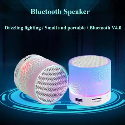 Kaufen A9 Schillernder Riss LED Kabelloser Bluetooth Lautsprecher • 17.61€
