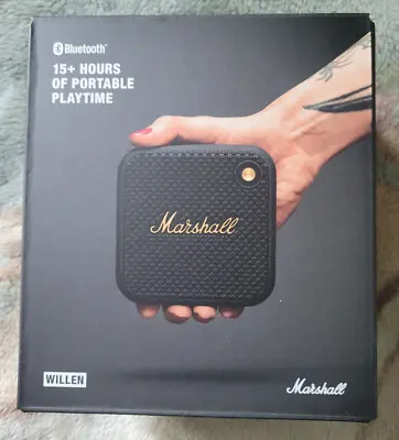 Kaufen Brandneu Marshall Willen Bluetooth Tragbarer Lautsprecher, Schwarz & Messing • 115.28€