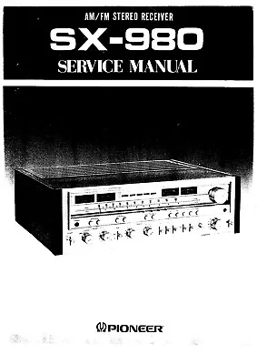 Kaufen Service Manual-Anleitung Für Pioneer SX-980  • 16€
