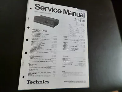 Kaufen Original Service Manual Schaltplan Technics SU-810 • 12.50€