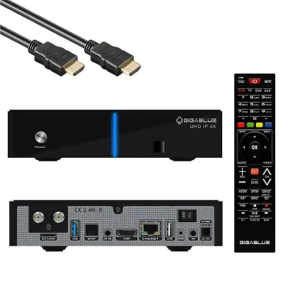 Kaufen GigaBlue UHD IP 4K USB HDMI 1x DVB-S2X Dual Tuner Multiroom Receiver Schwarz • 124.90€