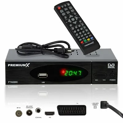 Kaufen Kabelreceiver Digital Kabel TV Receiver DVB-C FullHD USB SCART HDMI-Kabel • 29.90€