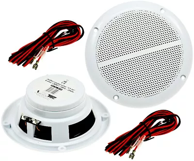Kaufen 2 Marine Lautsprecher Für Bad Sauna Feuchtraum Weiße Boxen Lautsprecher 80W 100W • 27.90€