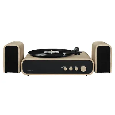 Kaufen Crosley Gig Bluetooth Plattenspieler Vinyl Schallplattenspieler Mit Stereo Lautsprechern Natürlich • 184.53€