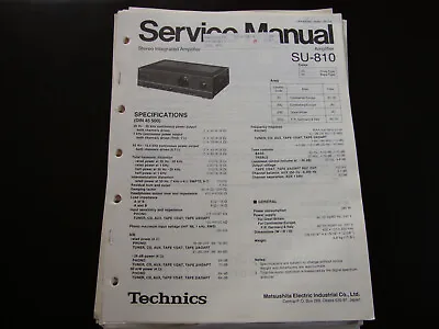Kaufen Original Service Manual Technics SU-810 • 11.50€
