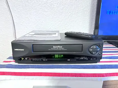 Kaufen VHS VCR MEDION MD9023 Mit Handbuch HiFi Stereo 6HEAD Videorecorder Videorekorder • 100€