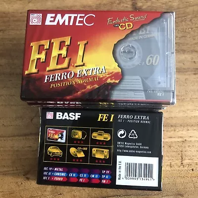 Kaufen BASF EMTEC FE I 60 MC Audiokassette Leerkassette 60 M. NEU OVP Ferro Extra • 4.50€