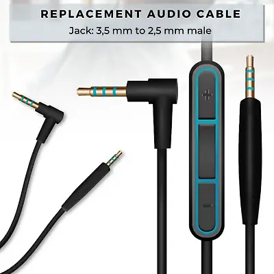 Kaufen Stereo Kabel Für Bose QC25 QC35 QC45 BT SoundLink Around-Ear II Kopfhörer Blei • 5.75€