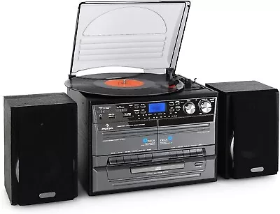 Kaufen Stereoanlage HiFi CD Player UKW Radio Plattenspieler Kassette USB MP3 Recorder • 89.95€