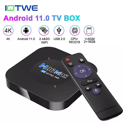 Kaufen NEU 4K HD Smart TV BOX Android 11.0 2+16GB 5G WIFI Quad Core Media Stream Player • 32.99€