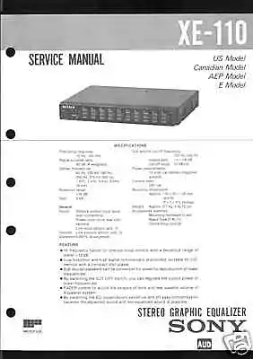 Kaufen Sony Original Service Manual Für Equalizer XE- 110 • 8€