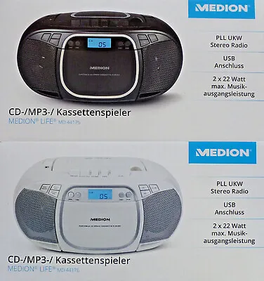 Kaufen MEDION CD-/MP3-/ Kassettenspieler Stereo Radio MD 44176 / NEU! • 49.95€