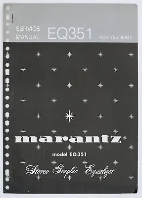 Kaufen Original Marantz EQ351 Graphic Equalizer Service-Manual/Diagram/Parts List O126 • 24.50€