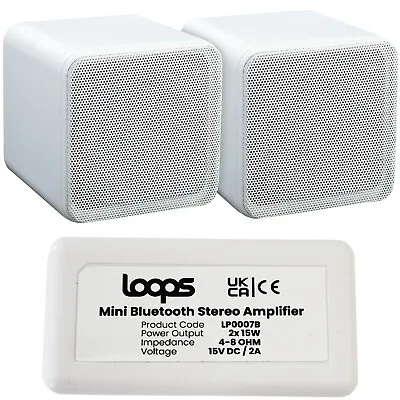 Kaufen Kabelloser Bluetooth Verstärker & 80 W Bücherregal Lautsprecher Kit Surround Sound HiFi Amp • 47.49€