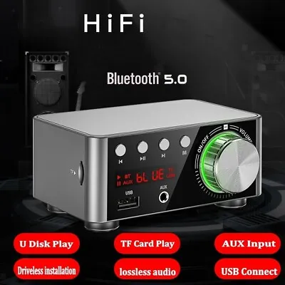 Kaufen Leistungsstarker Mini 100W Bluetooth 5.0 Endverstärker Hi Fi 2.0 Kanal • 33.96€