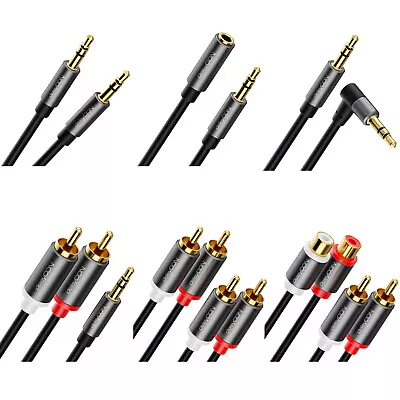 Kaufen Audiokabel 3,5mm Klinke Cinch RCA Verlängerung AUX Kabel 0,5m 1m 1,5m 2m 3m 5m • 5.89€